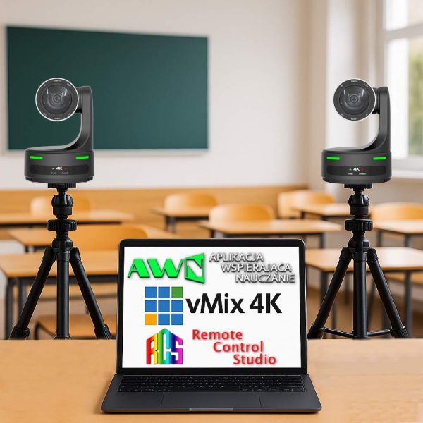 Zestaw ODKRYWCY TV z 2 kamerami PTZ 4K NDI AI